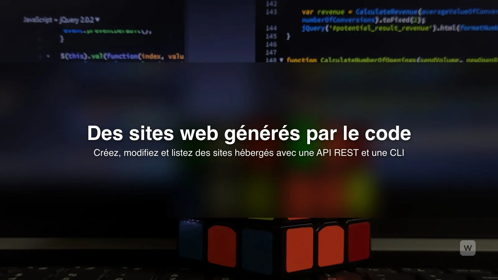API de création de sites par IA : générez depuis le code