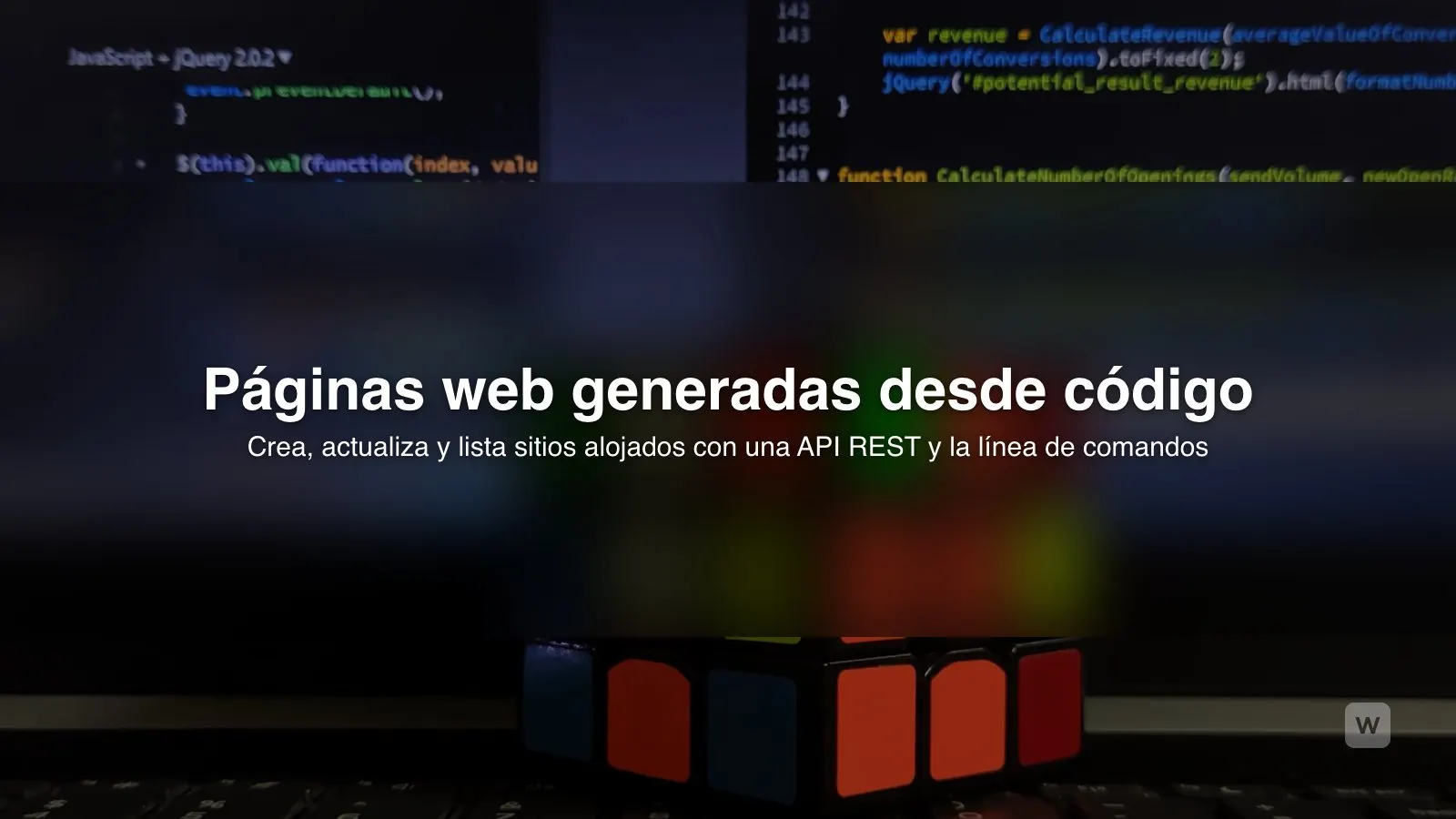 API para crear páginas web con IA: sitios desde código