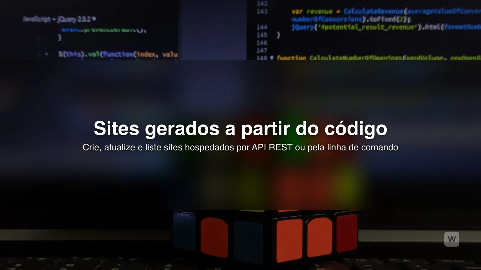 API para criar sites com IA: gere sites a partir do código