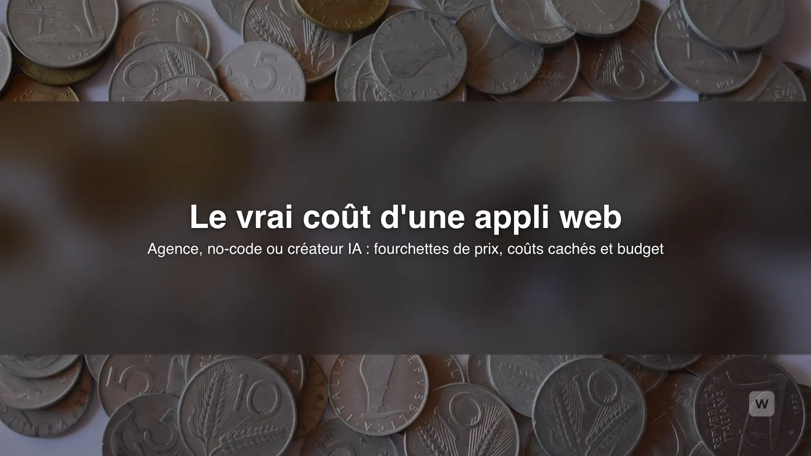 Combien coûte une application web en 2026 ?