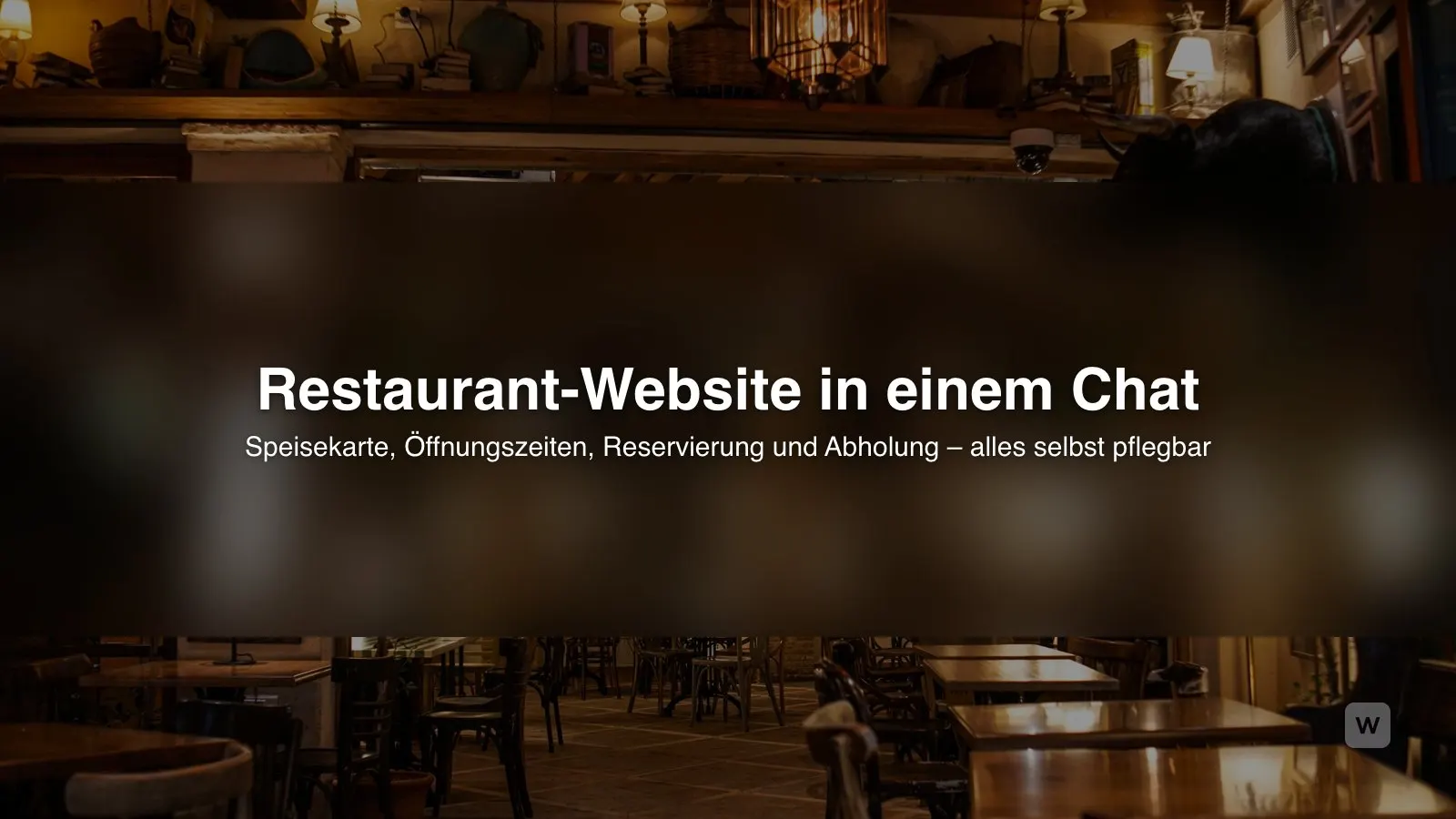 Restaurant-Website mit KI: digitale Speisekarte & Bestellung