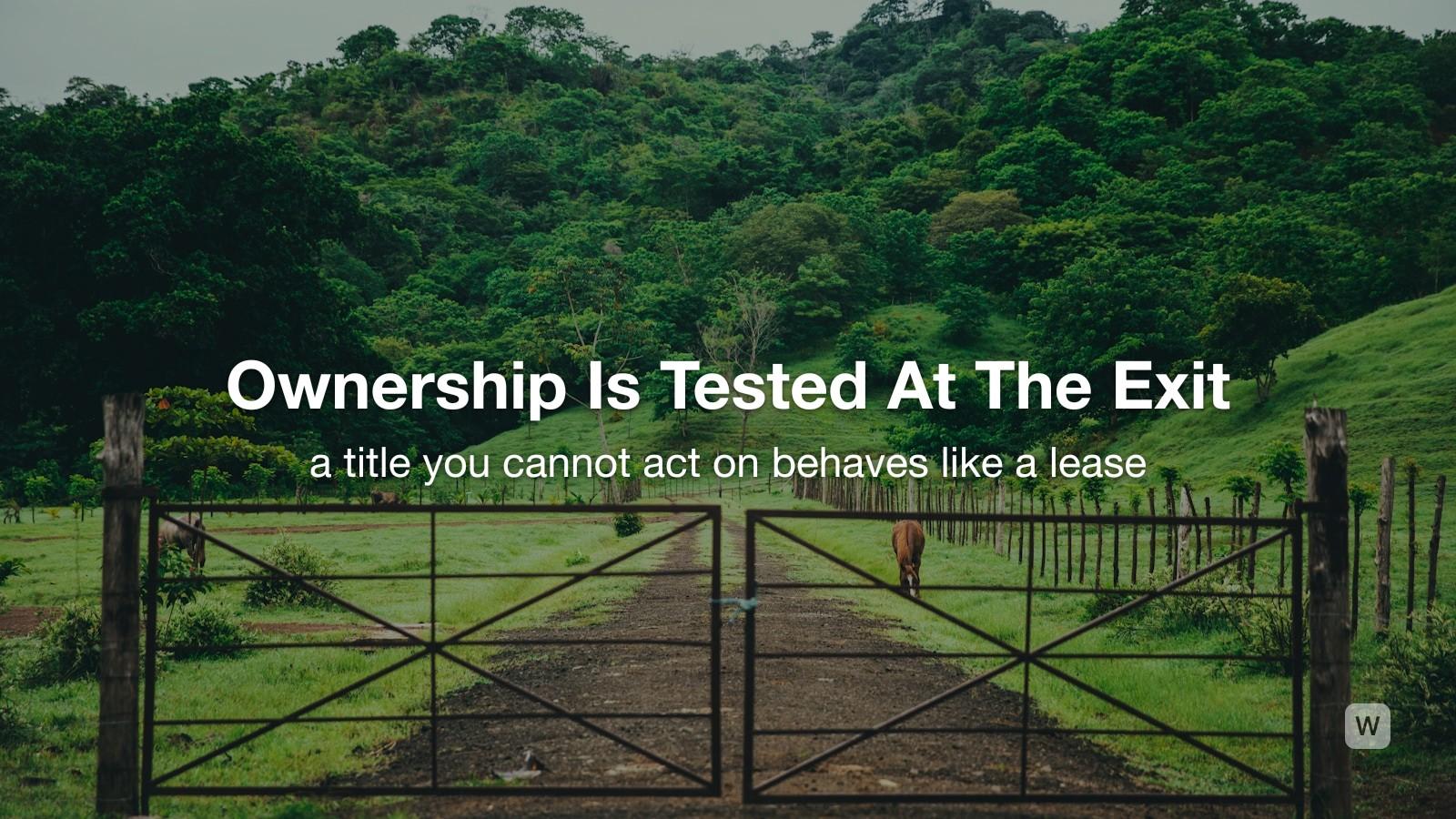 Who Owns What the Machine Builds: Ownership as Durability